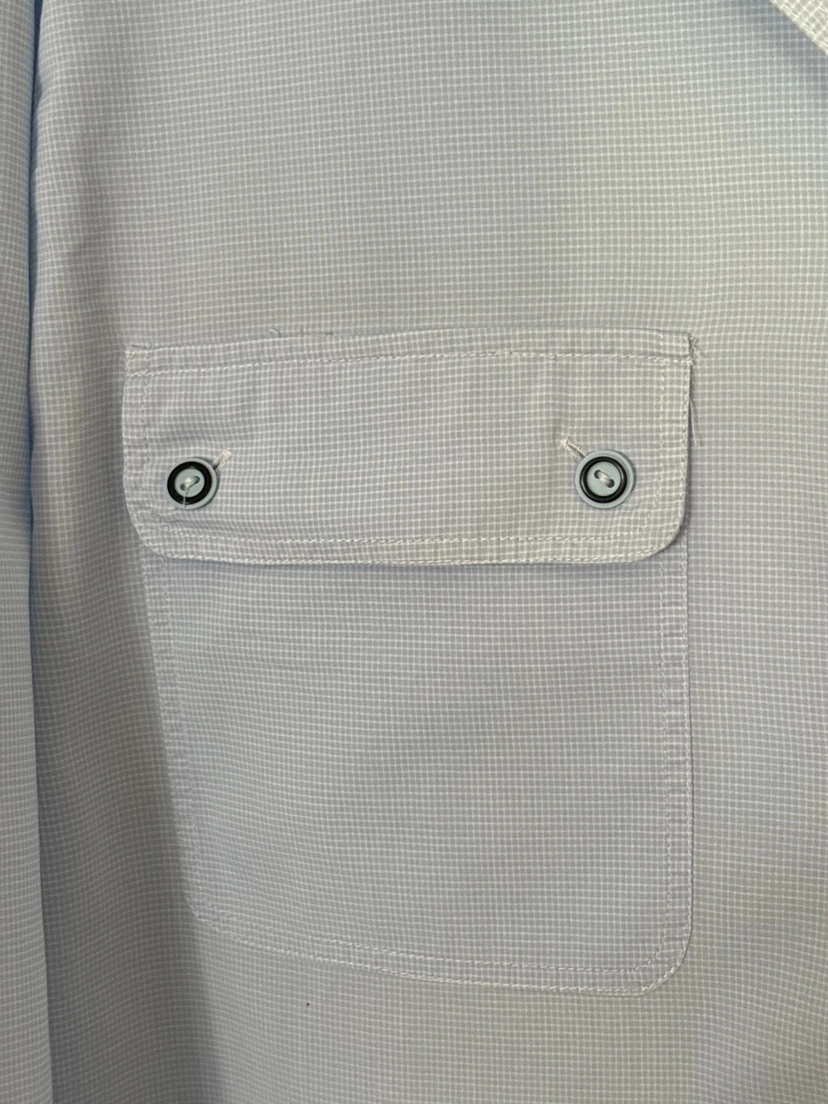 Camisa a cuadros pequeños azul y blanco talla 40 – photo 2